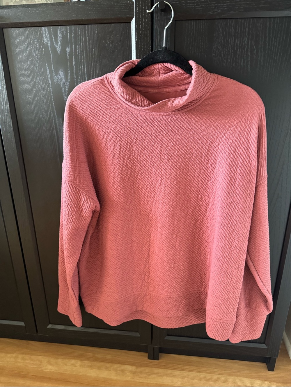 RBX Pink Textured Funnel Neck Sweatshirt